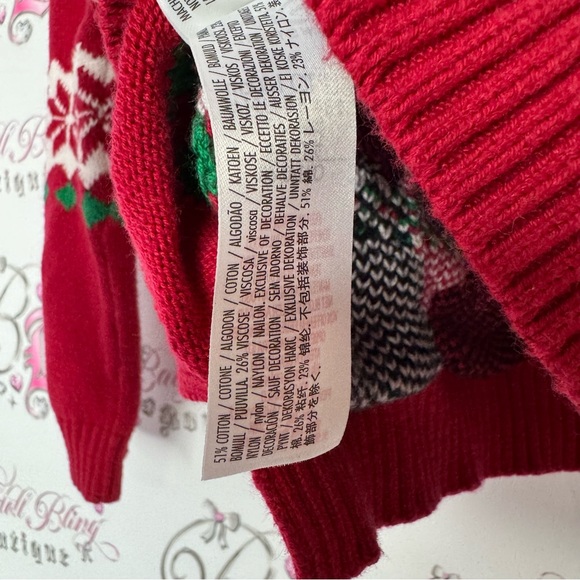 Disney Minnie Mouse sweater Christmas holidays sparkly bow 3D winter knit warm - Picture 9 of 10